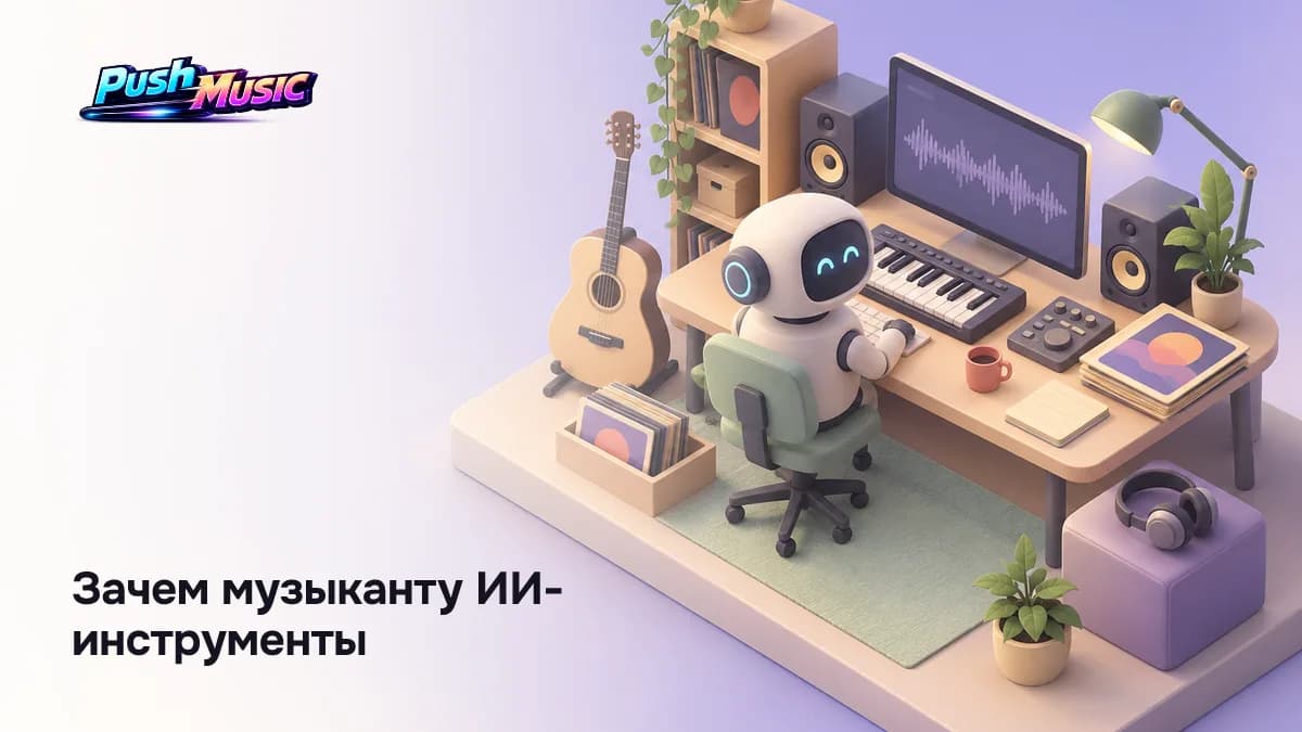 Зачем музыканту ИИ-инструменты: автоматизация мастеринга демо, обложек и описаний, генерация идей и преодоление творческого блока