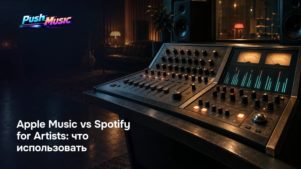 Apple Music for Artists и Spotify for Artists вместе: один кабинет для продвижения, второй для аналитики и Shazam