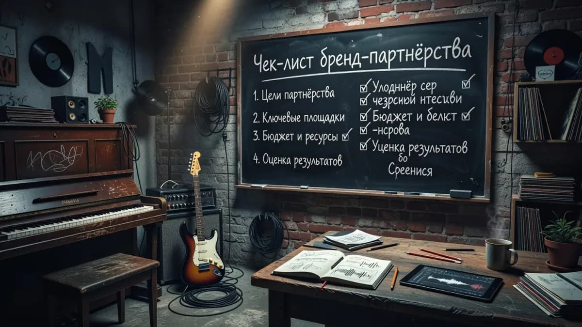 Чек-лист бренд-партнёрства: цели, ключевые площадки, бюджет и ресурсы, оценка результатов