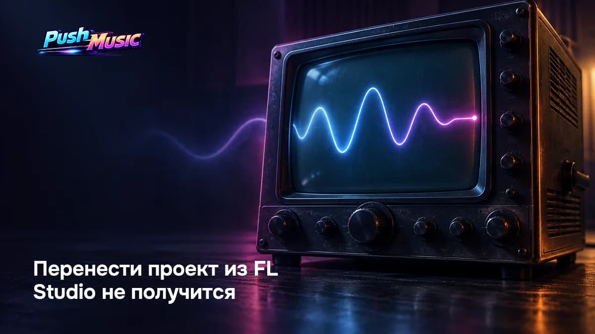 Проект из FL Studio не переносится в другую программу: форматы несовместимы, переносить приходится дорожками в аудио