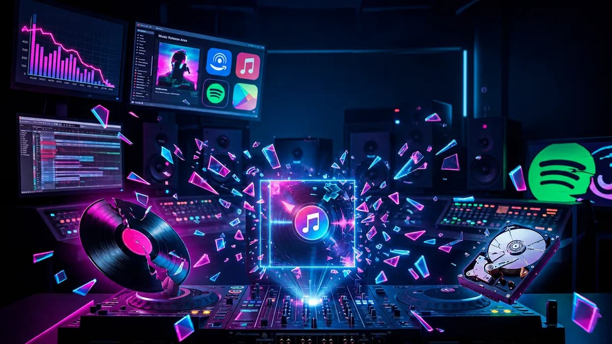 Дистрибьютор доставляет музыку из студии на стриминговые платформы: Apple Music, Spotify, Яндекс Музыку и VK Музыку