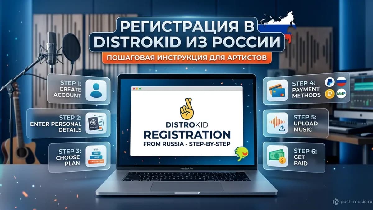 Пошаговая регистрация в DistroKid из России: выбор плана, создание аккаунта и загрузка первого релиза