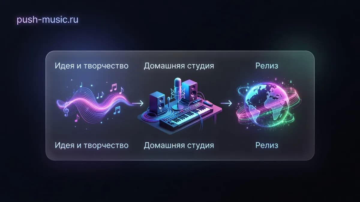 Как домашняя студия помогает дойти до релиза: путь от идеи и творчества до готового выпуска