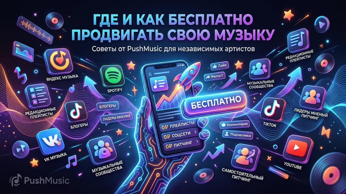Площадки для бесплатного размещения музыки: стриминговые сервисы, соцсети, тематические паблики и плейлисты