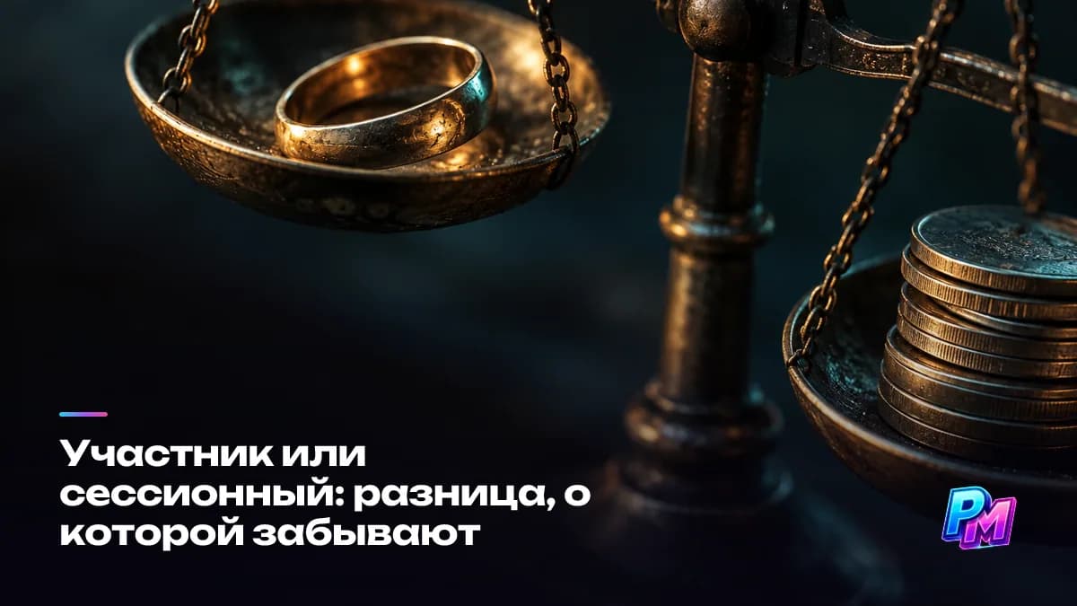 Участник входит в проект и претендует на долю в правах, доходах и решениях, сессионный работает за фиксированный гонорар: статус фиксируют письменно до начала работы