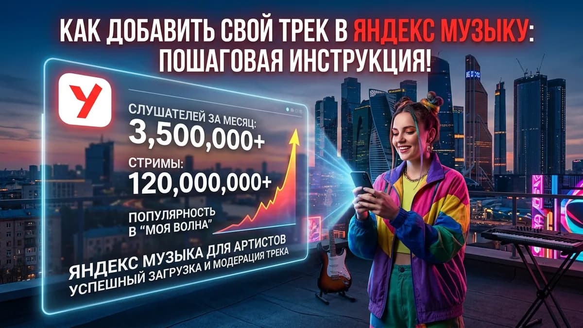 Как добавить свой трек в Яндекс Музыку: рост до 3,5 млн слушателей и попадание в «Мою Волну» после успешной загрузки