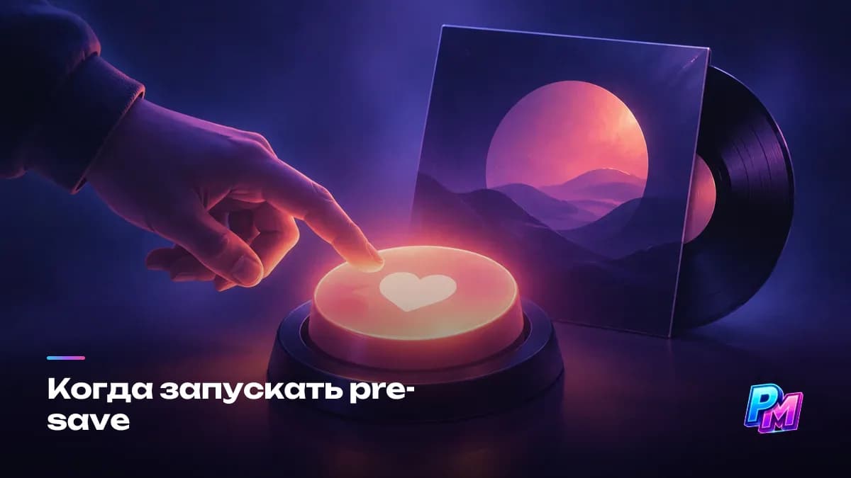 Pre-save: слушатель нажимает кнопку до релиза, и трек сам попадает в его библиотеку в день выхода