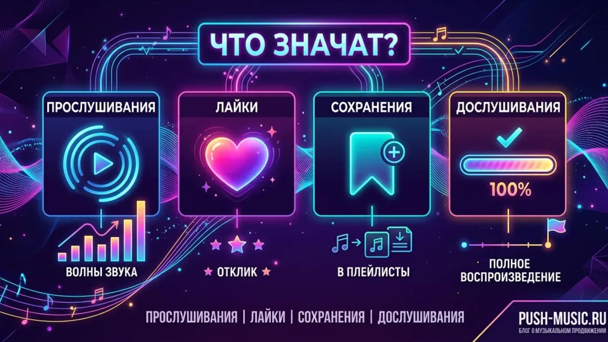 Признаки органического роста трека в аналитике Яндекс Музыки: стабильная динамика прослушиваний и доля рекомендаций