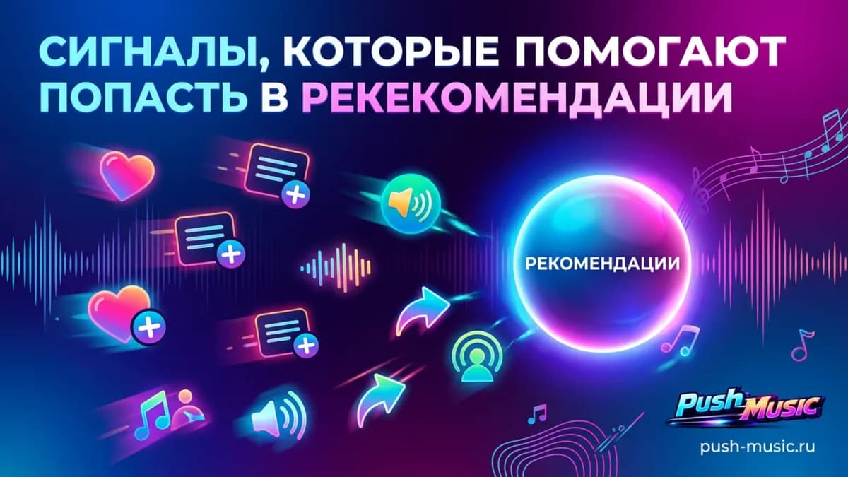 Сигналы для попадания в рекомендации и Мою Волну Яндекс Музыки: дослушивания, сохранения и стартовая аудитория
