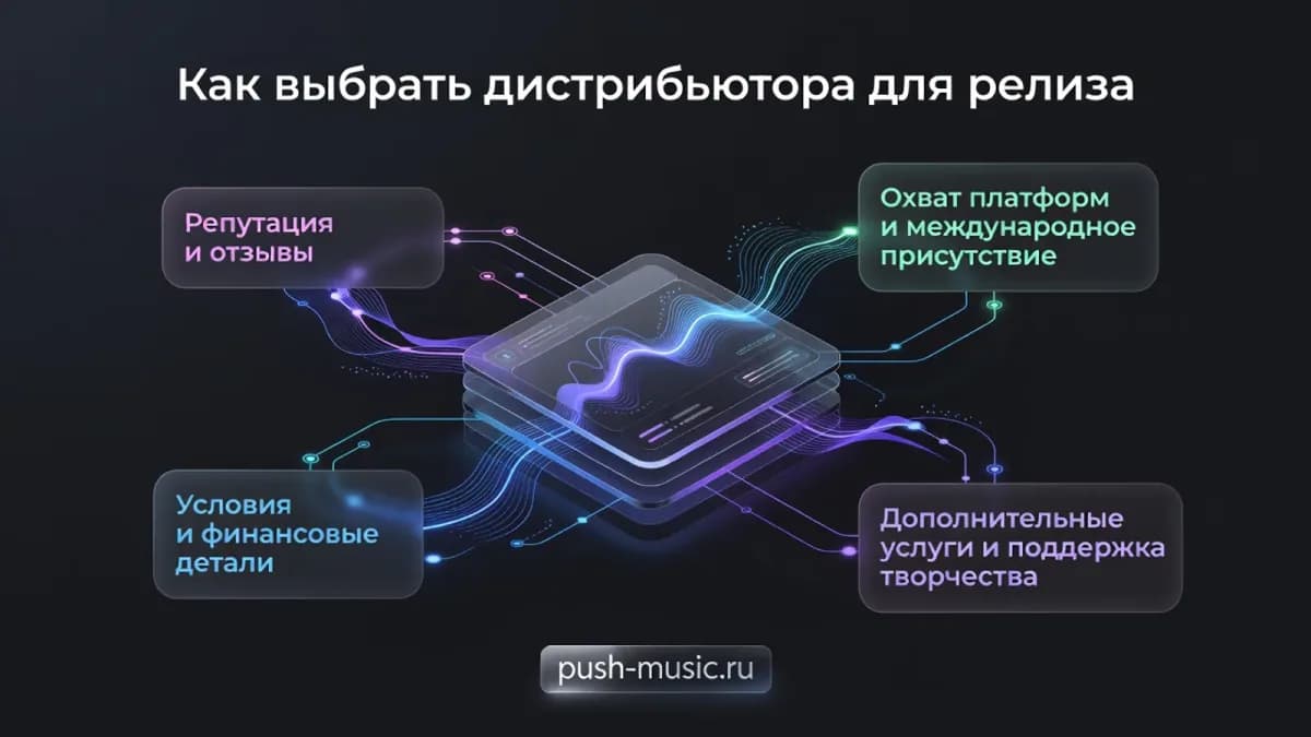 Как выбрать дистрибьютора для релиза: охват платформ, условия и финансовые детали, репутация и отзывы, дополнительные услуги