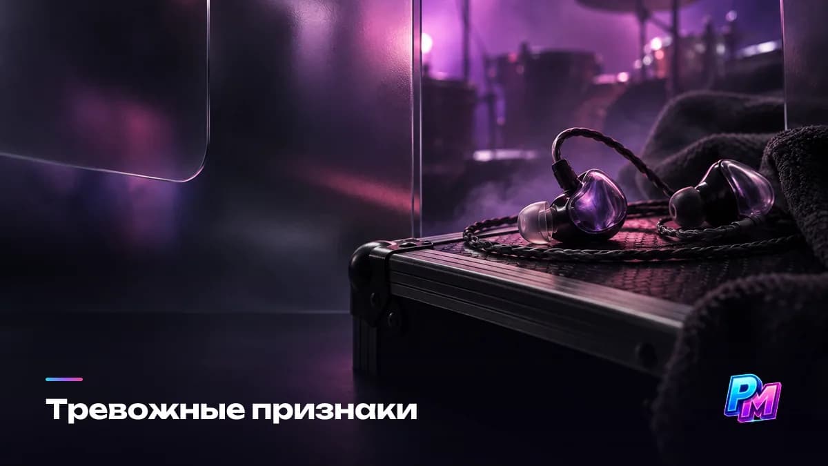 Тревожные признаки: звон после концерта, ощущение ваты и приглушённости, речь перестала разбираться в шуме, а звон, который не проходит, — это уже тиннитус