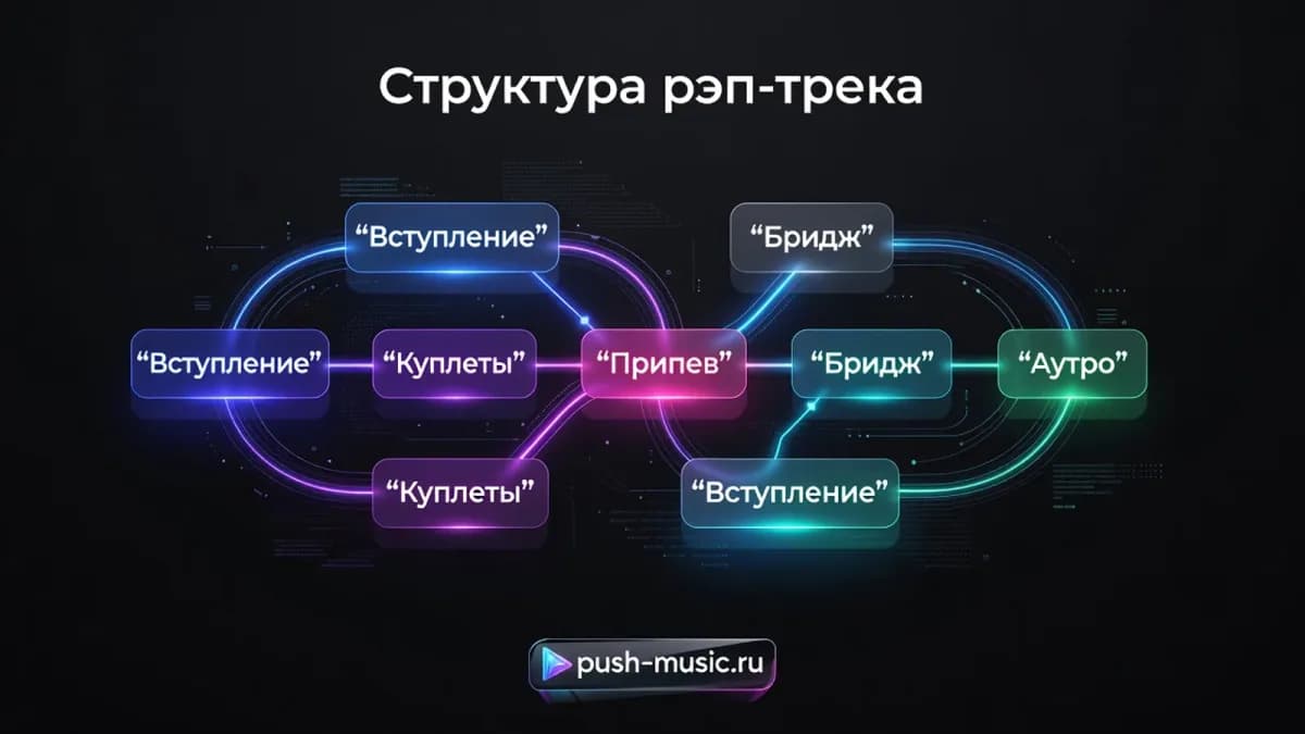 Структура рэп-трека: вступление, куплеты, припев, бридж и аутро