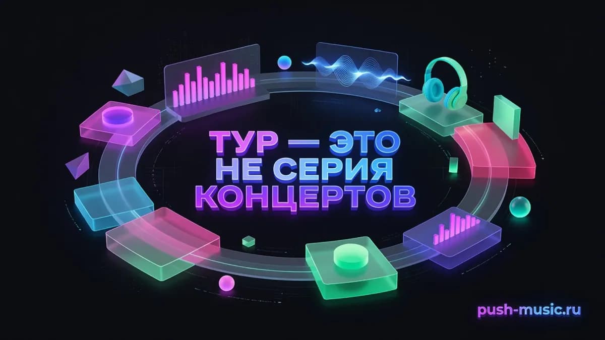 Тур — это не серия концертов, а связанный маршрут с общей логистикой и промо