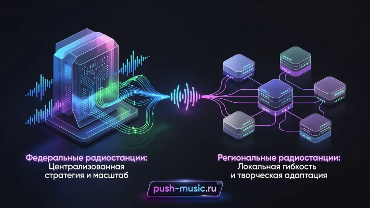 Федеральные радиостанции с централизованной стратегией против региональных с локальной гибкостью
