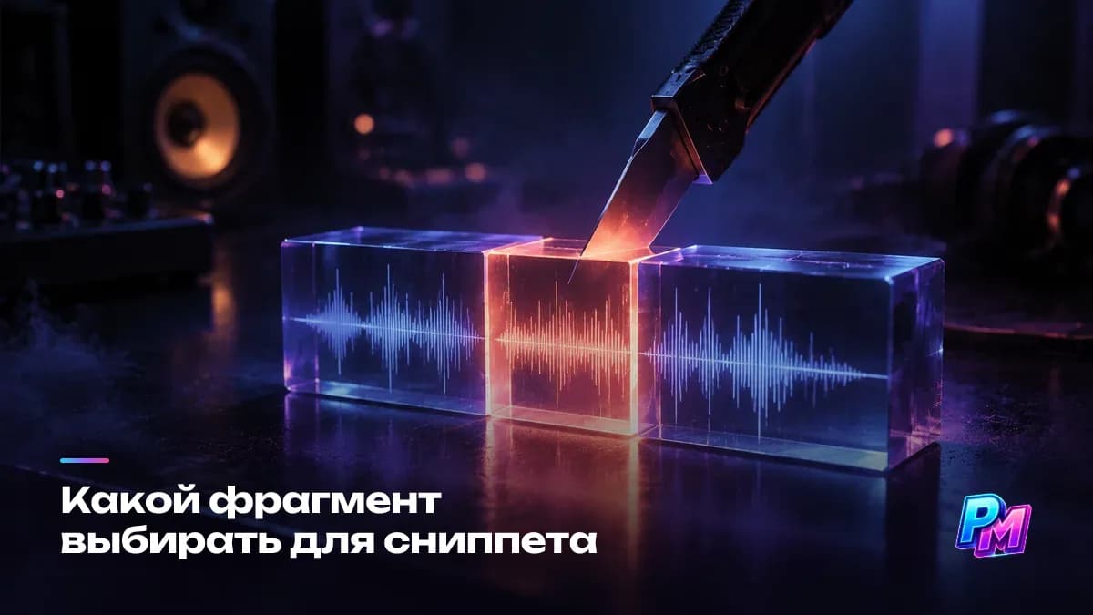 Какой фрагмент выбрать для сниппета: режут по самой цепляющей части — обычно припеву или дропу