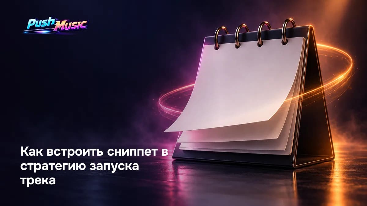 Сниппет в стратегии запуска: за 3–4 недели до релиза трек уходит дистрибьютору, а из мастера делается нарезка