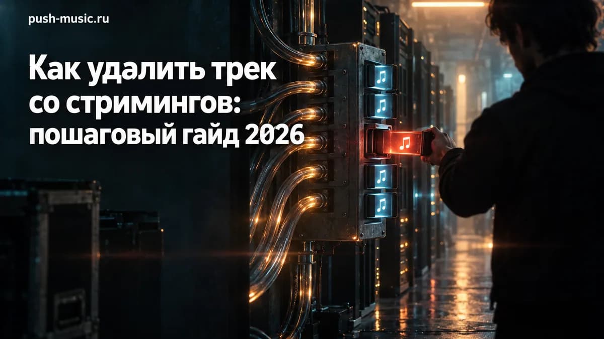 Почему удаление трека не мгновенное: у артиста нет прямого доступа, takedown подаёт дистрибьютор