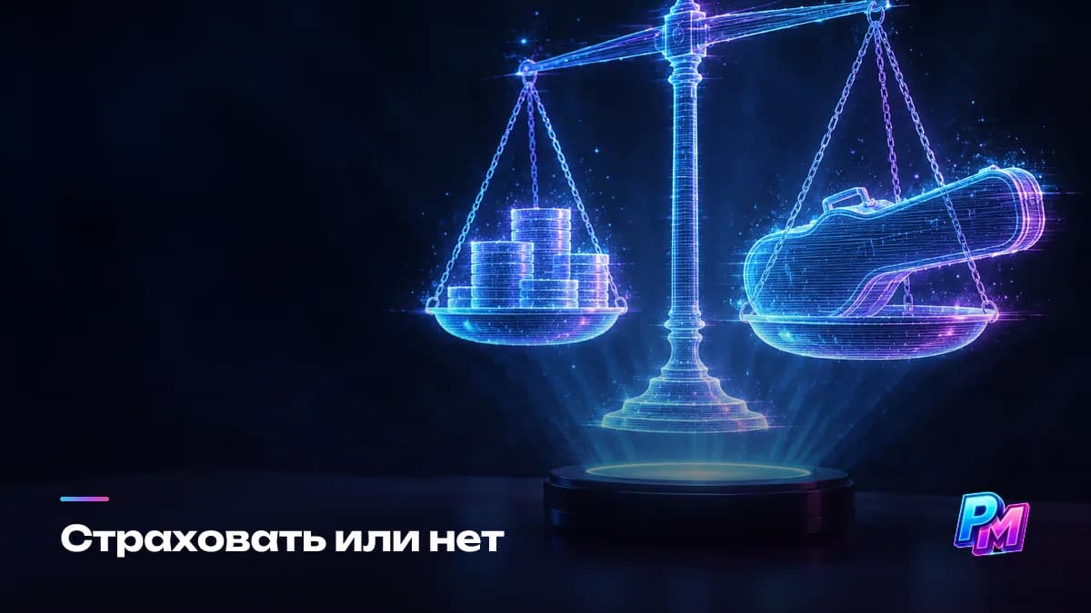 Страховать или нет: дорогой инструмент и регулярные гастроли окупают страховку, при недорогом инструменте и разовой поездке дешевле вложиться в нормальный кофр