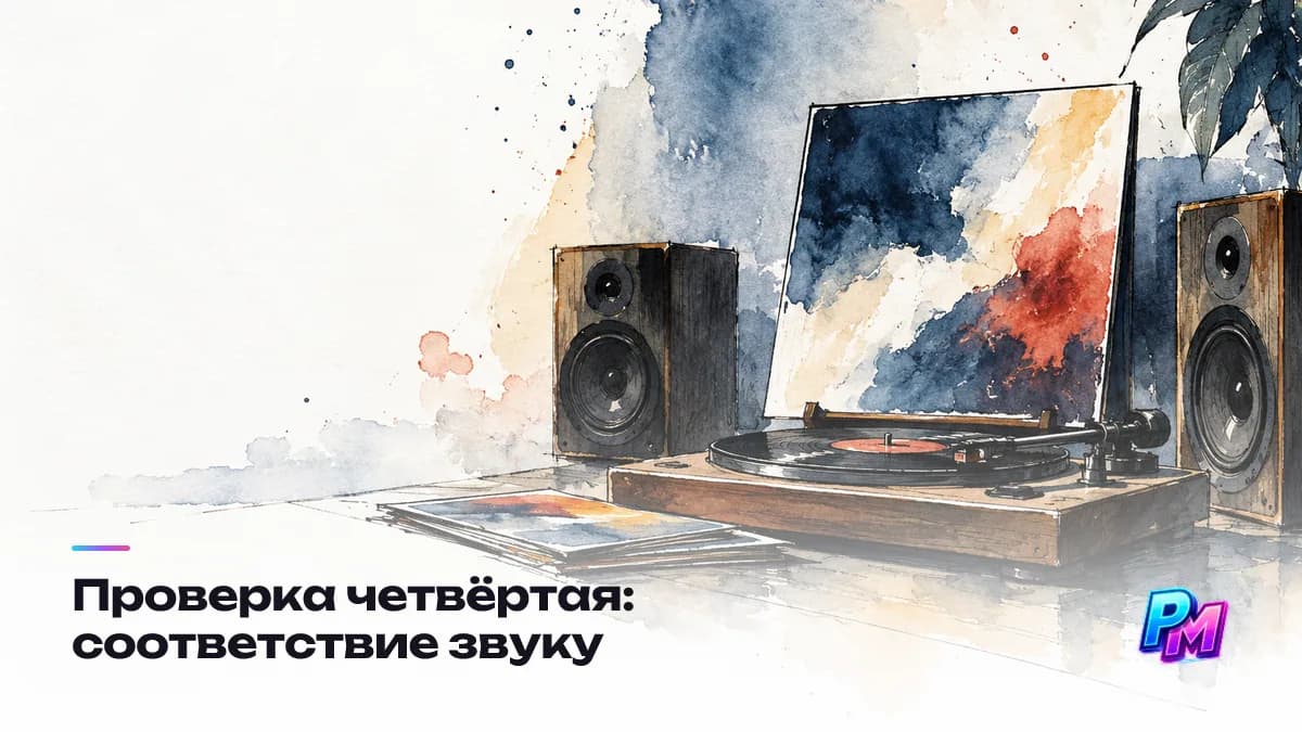 Соответствие звуку: обложка задаёт ожидание, первые секунды его подтверждают или ломают, а резкое расхождение повышает долю пропусков и портит поведенческие сигналы