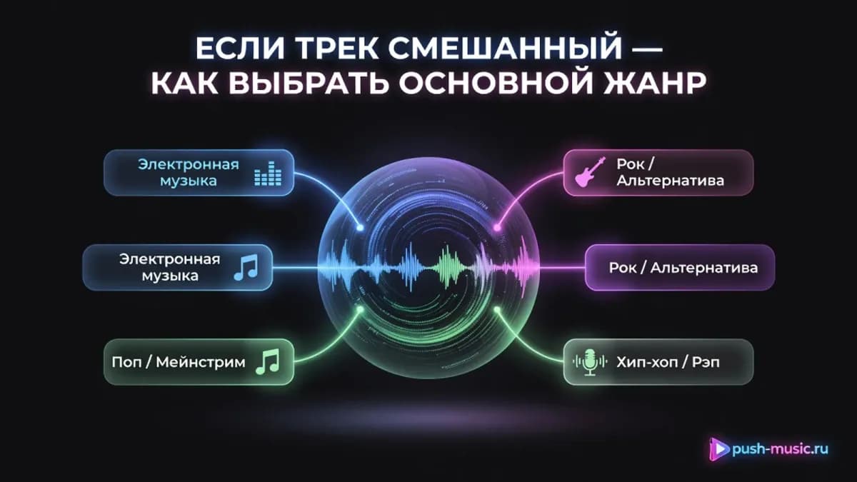 Если трек смешанный — как выбрать основной жанр: поп, рок, хип-хоп или электронная музыка