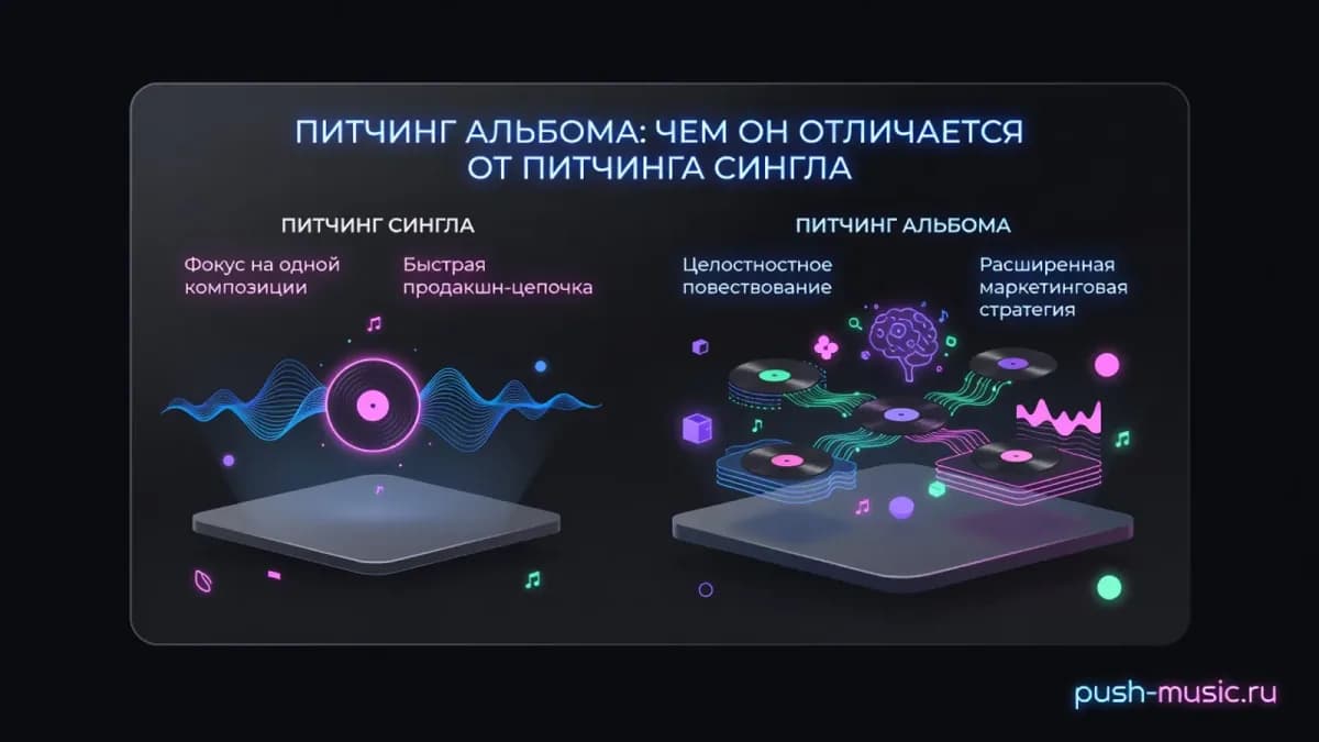Питчинг альбома против питчинга сингла: фокус на одной композиции и быстрая продакшн-цепочка против целостного повествования и расширенной маркетинговой стратегии