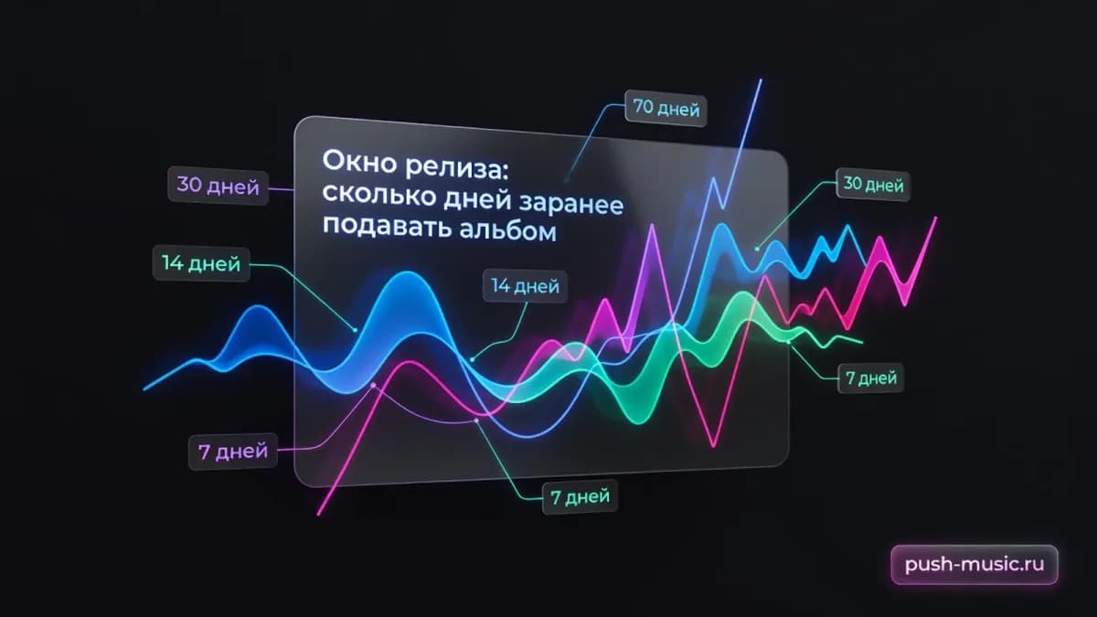 Окно релиза: за сколько дней подавать альбом дистрибьютору — 7, 14 и 30 дней до даты выхода