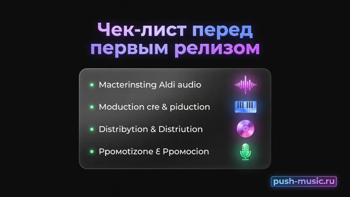 Чек-лист перед первым релизом: продакшн, мастеринг, дистрибуция и продвижение