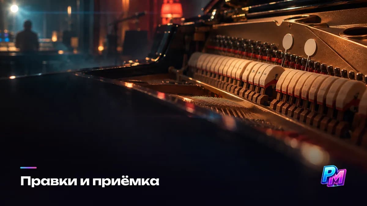 Правки и приёмка: два круга — норма, дубли слушают в контексте трека, проверяют попадание в сетку и строй и собирают партию из лучших фрагментов до замечаний