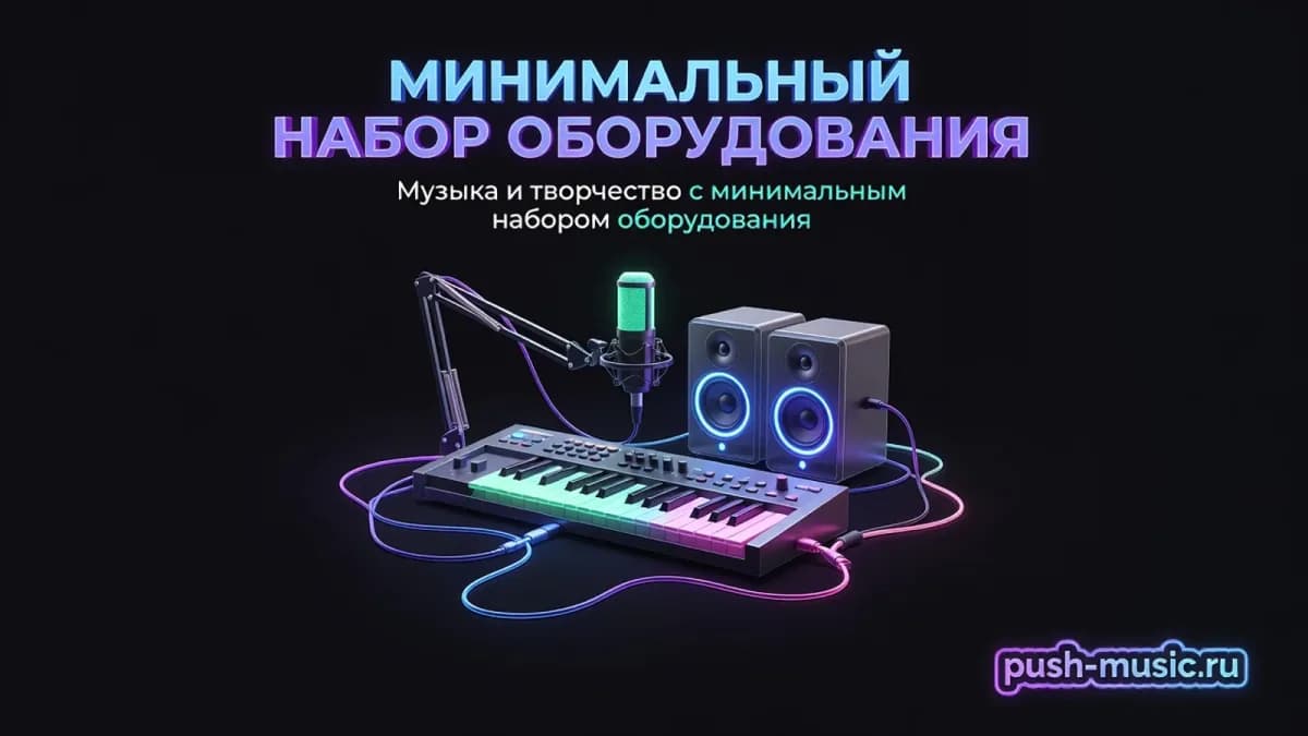 Минимальный набор оборудования для записи вокала дома: микрофон, стойка, звуковая карта и мониторы
