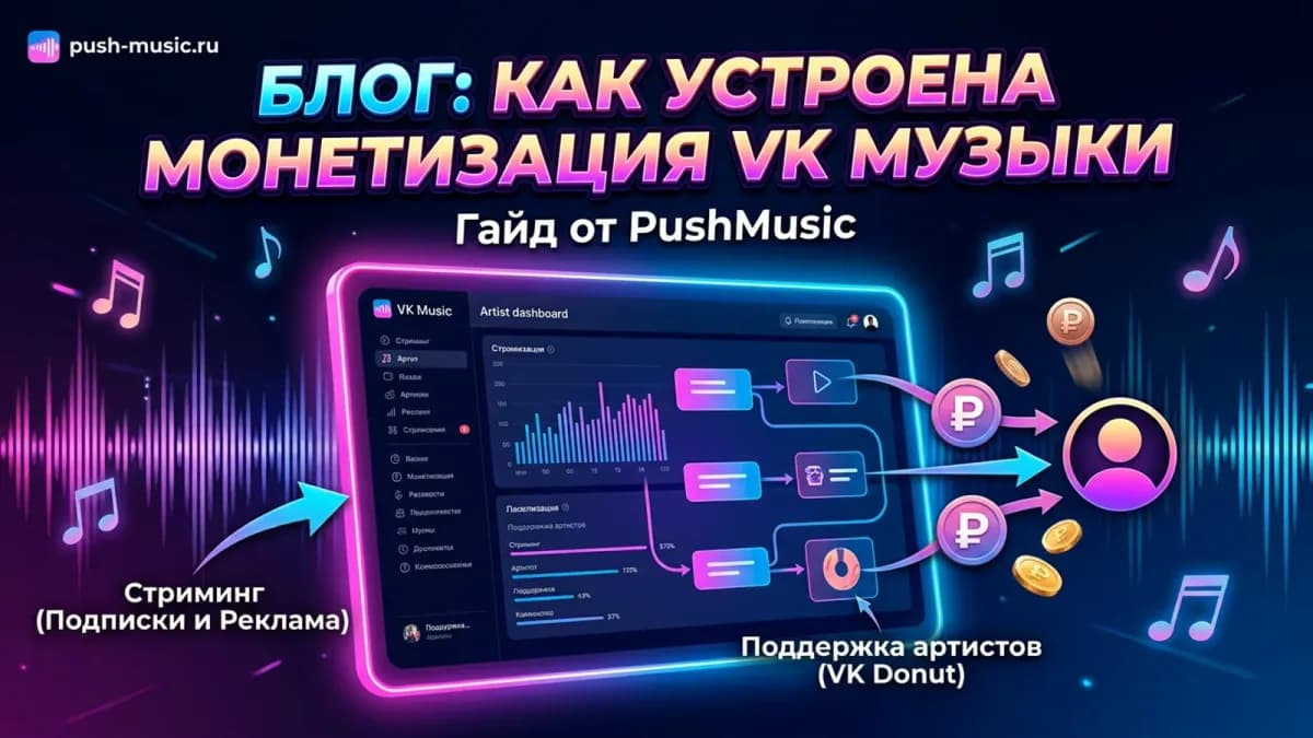 Подключение монетизации VK Музыки: верификация в VK for Artists и вывод роялти через дистрибьютора
