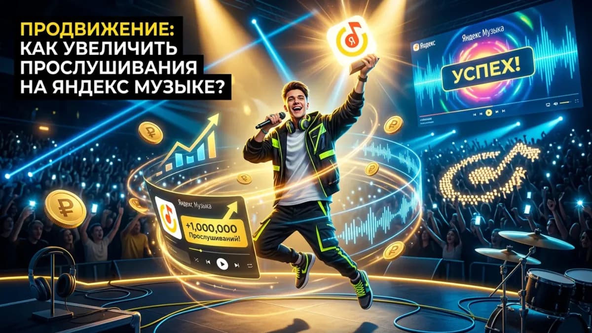 Продвижение на Яндекс Музыке: как увеличить прослушивания трека до миллиона через соцсети и плейлисты