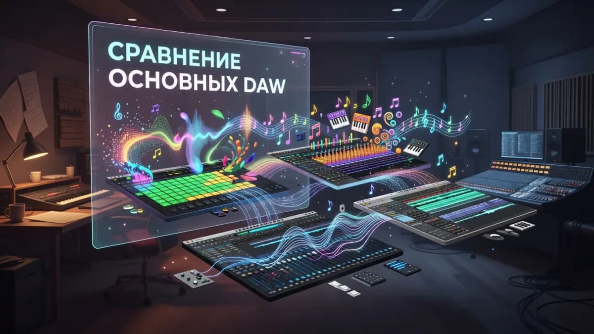 Сравнение основных DAW: FL Studio, Ableton Live, Logic Pro, Cubase, Studio One и Reaper