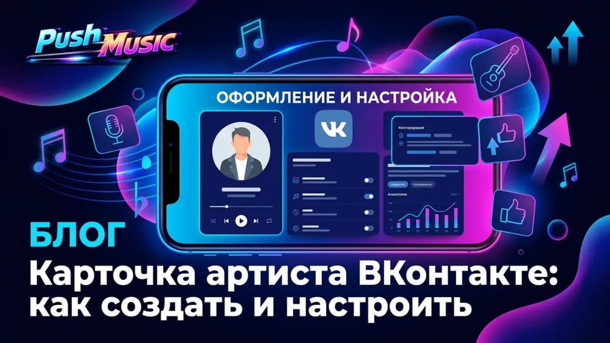 Карточка артиста ВКонтакте: оформление и настройка профиля музыканта в VK Музыке