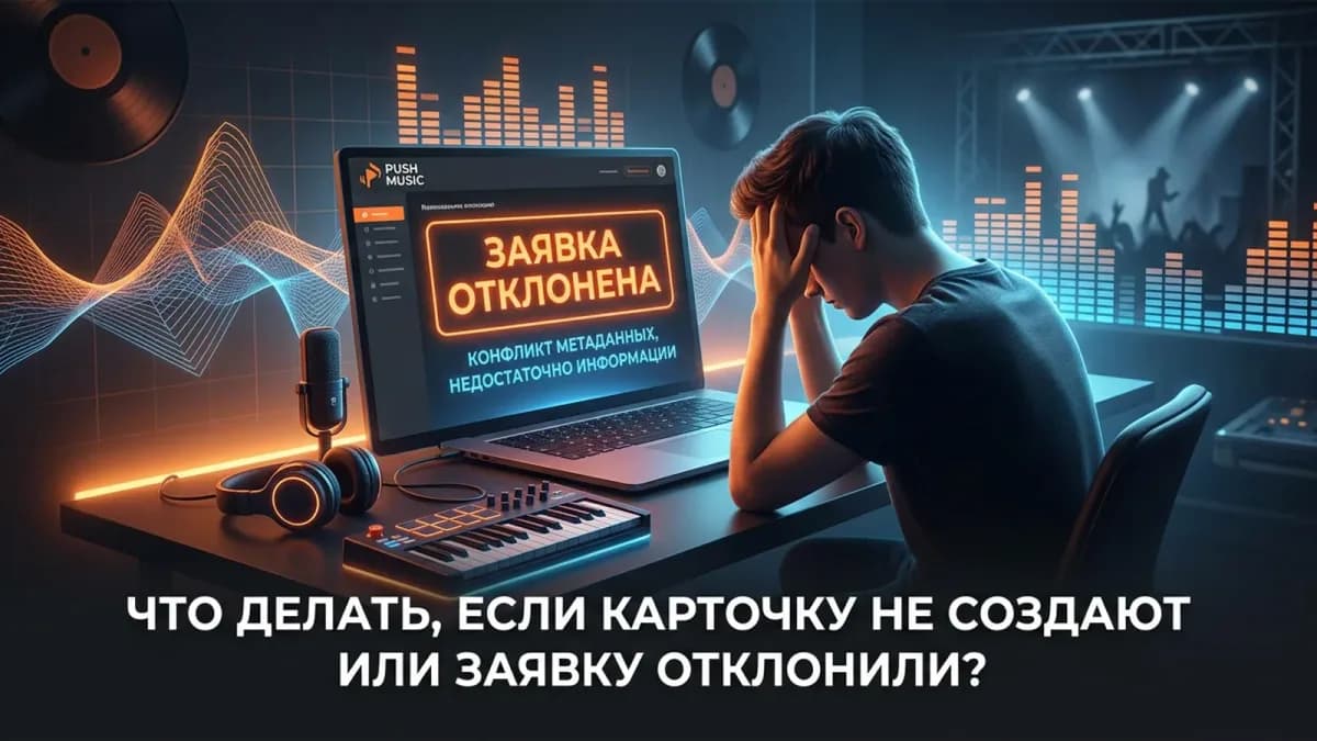 Что делать, если карточку артиста не создают или заявку отклонили: конфликт метаданных и недостаточная информация