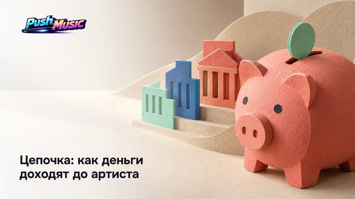 Цепочка выплат: площадка закрывает отчётный месяц, переводит деньги дистрибьютору, и только потом их получает артист
