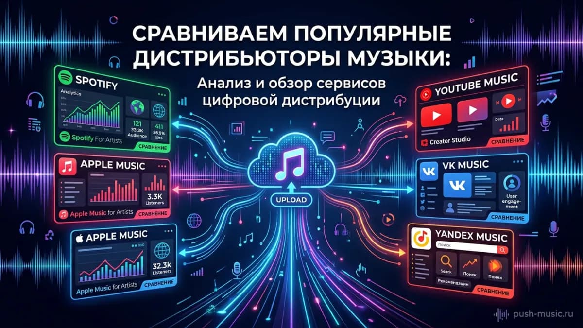 Как работает дистрибуция музыки: дистрибьютор передаёт релиз артиста на Spotify, Apple Music, Яндекс Музыку и другие площадки