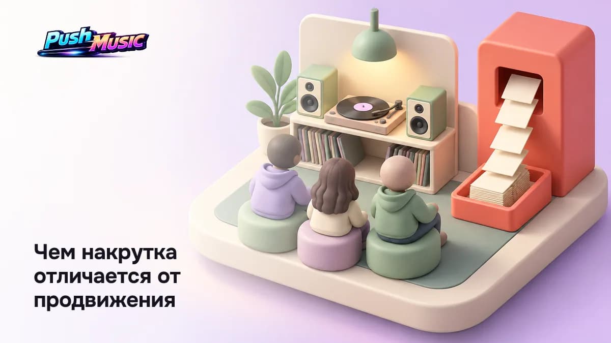 Чем накрутка отличается от продвижения: реклама покупает доступ к людям, накрутка — фейковые цифры