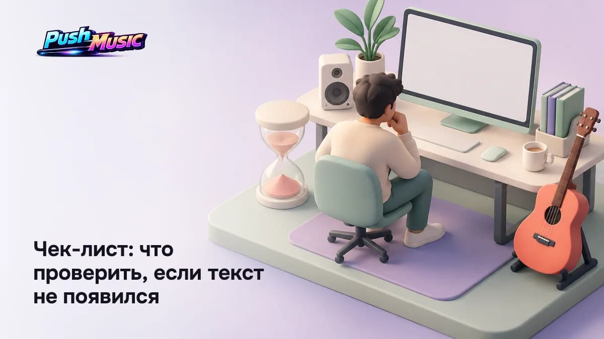 Чек-лист: что проверить, если текст не появился