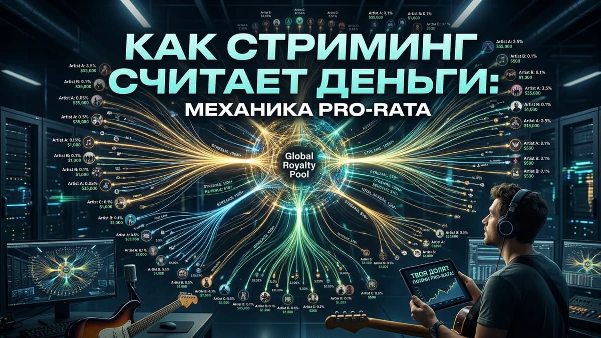 Как стриминг считает деньги: механика pro-rata — общий доход платформы делится между правообладателями