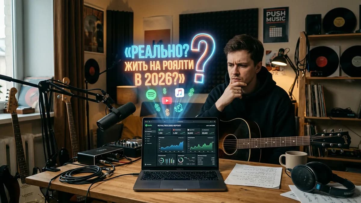 Можно ли жить на роялти в 2026 году: музыкант изучает статистику доходов от стриминга в домашней студии