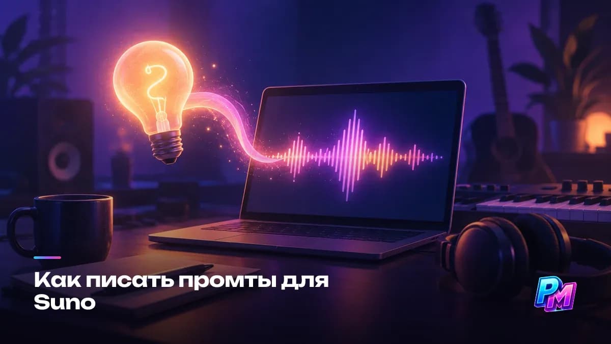 Как писать промты для Suno: жанр, настроение, инструменты и вокал — чем точнее описание, тем ближе результат