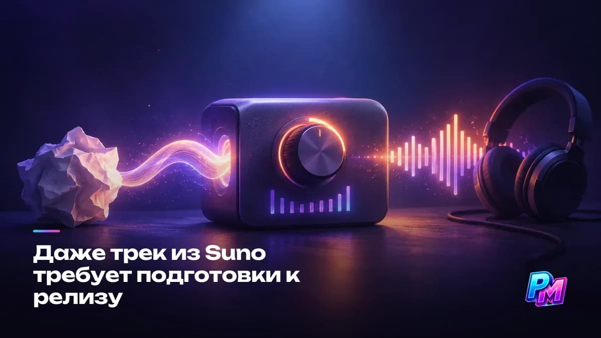 От генерации к релизу: трек из Suno всё равно проходит сведение, мастеринг и оформление