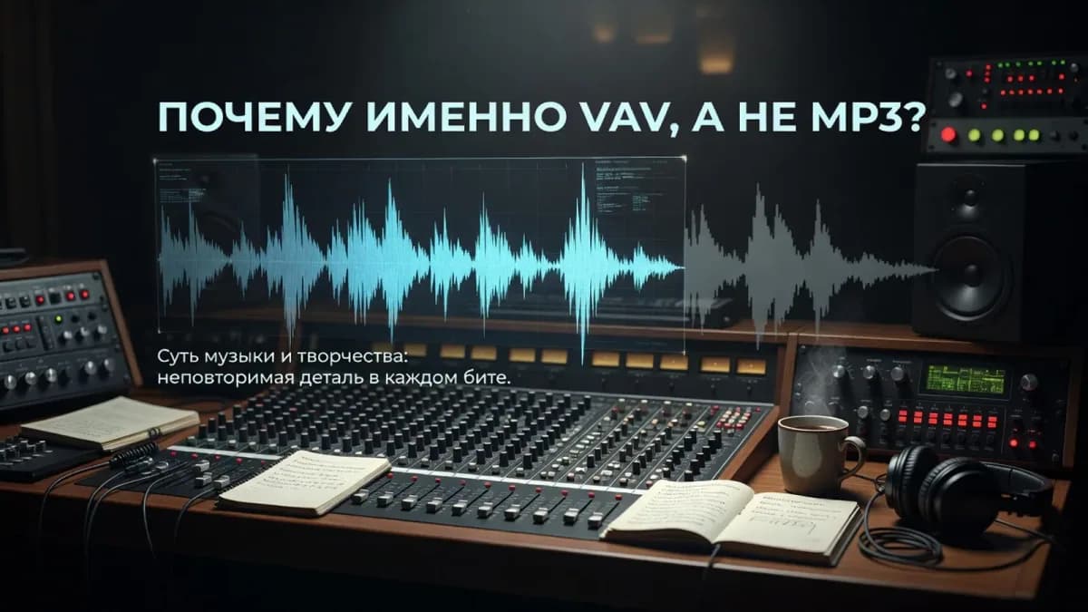 Почему для дистрибуции нужен WAV, а не MP3: сжатие MP3 необратимо теряет часть данных