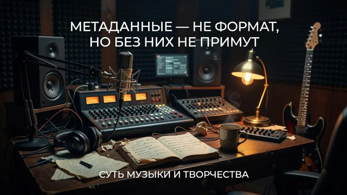 Метаданные — не формат, но без них релиз не примут: название, артист, ISRC и права