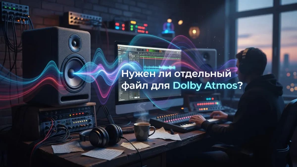 Нужен ли отдельный файл для Dolby Atmos: пространственный микс готовится отдельно от стерео-мастера