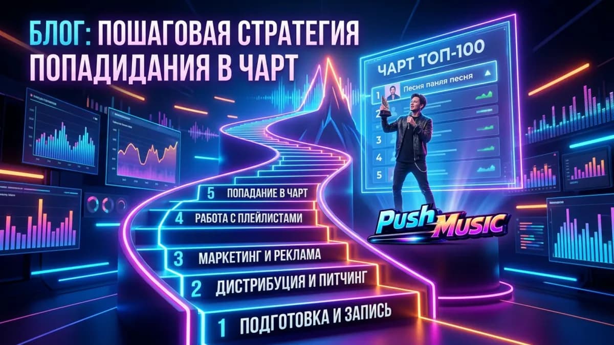 Пошаговая стратегия попадания в чарт Яндекс Музыки: подготовка и запись, дистрибуция и питчинг, маркетинг, работа с аудиторией