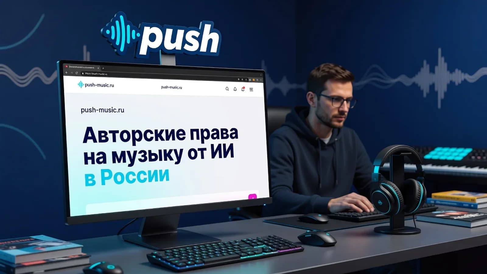 Обложка статьи: Авторские права на музыку от ИИ в России: кому принадлежит и как защитить 2026