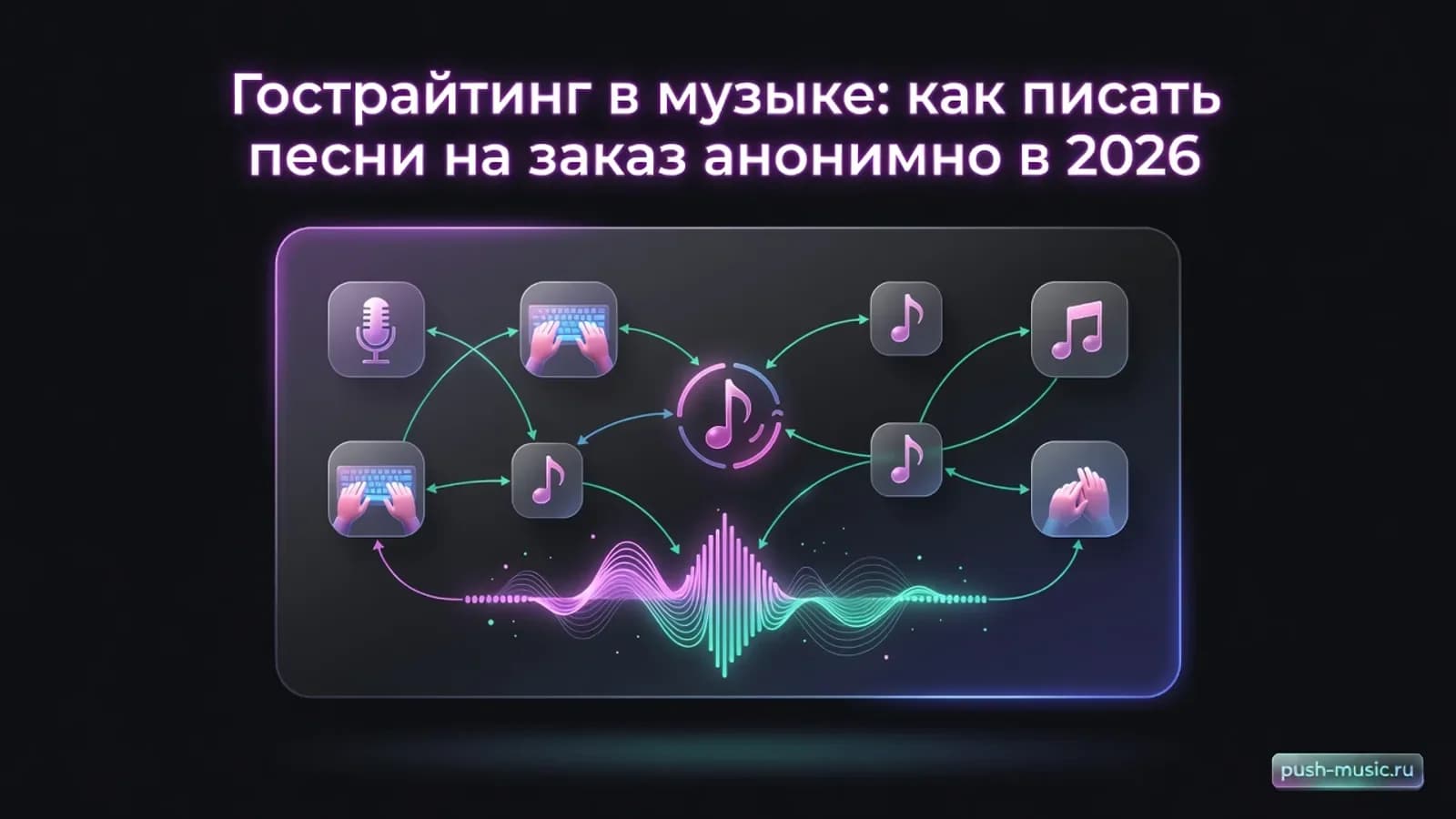 Обложка статьи: Гострайтинг в музыке: как писать песни на заказ анонимно в 2026