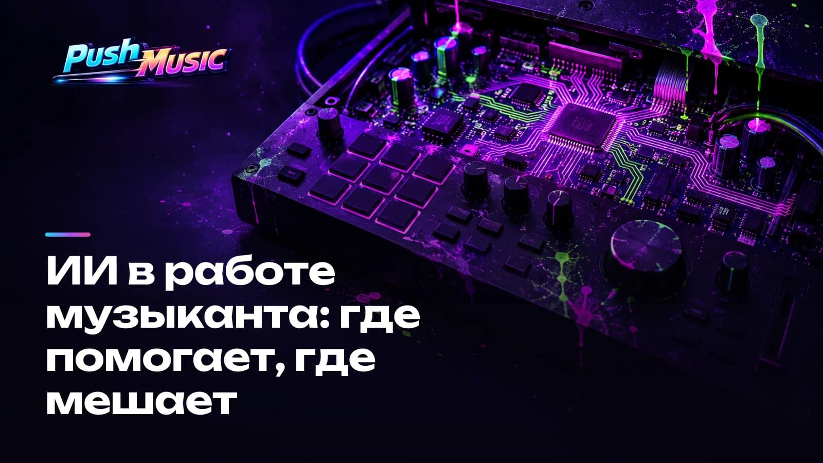 Обложка статьи: ИИ в работе музыканта: где помогает, где мешает