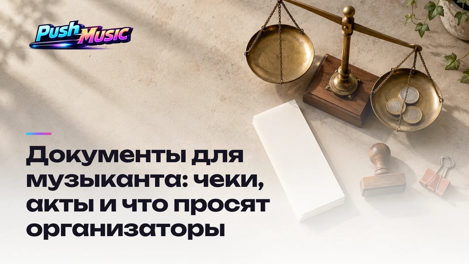 Обложка статьи: Документы для музыканта: чеки, акты и что просят организаторы